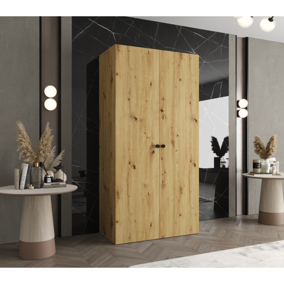 Szafa uchylna otwierana PARMA 1 100 wys. 202 cm Artisan + u. Czarny