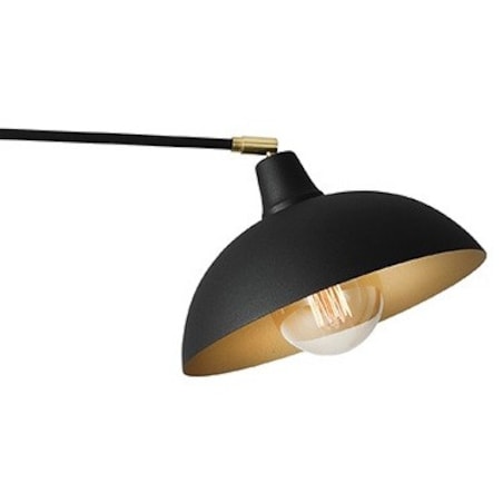 Loftowa lampa sufitowa 1036H1 Aldex industrialne kopuły na wysięgnikach czarne