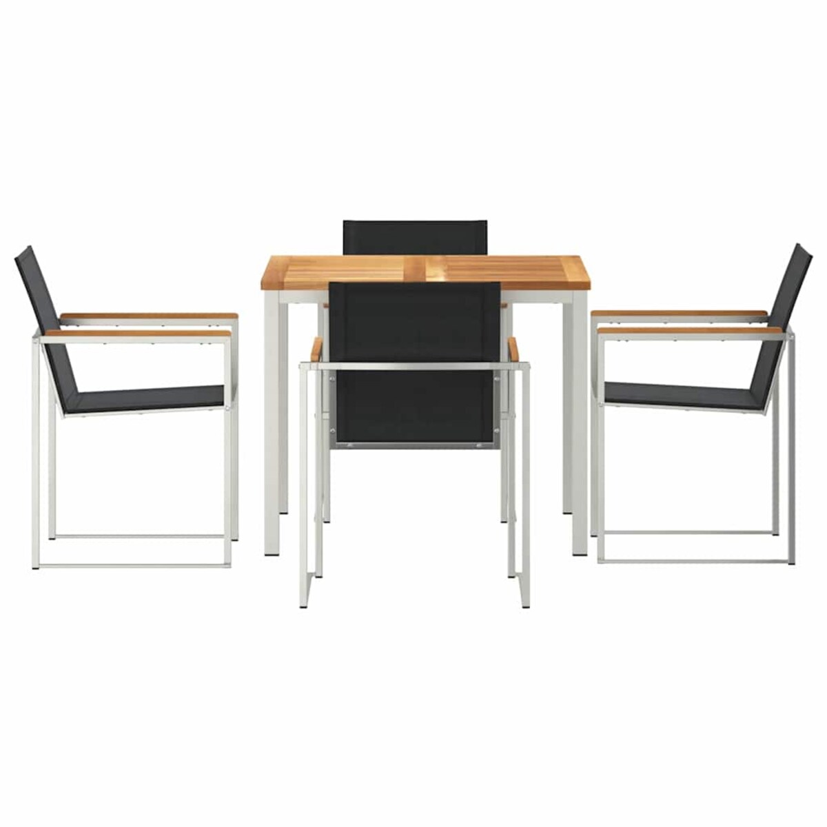 vidaXL Zestawdojedzeniawogrodzie 5 pcs DrewnoTekowe