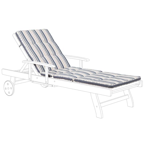 Poduszka na leżak ogrodowy TOSCANA 188 x 59 cm Niebieski