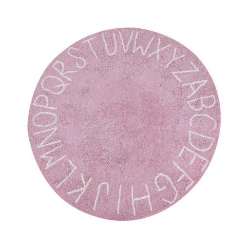 Dywan dziecięcy okrągły bawełniany ø 120 cm różowy VURGUN