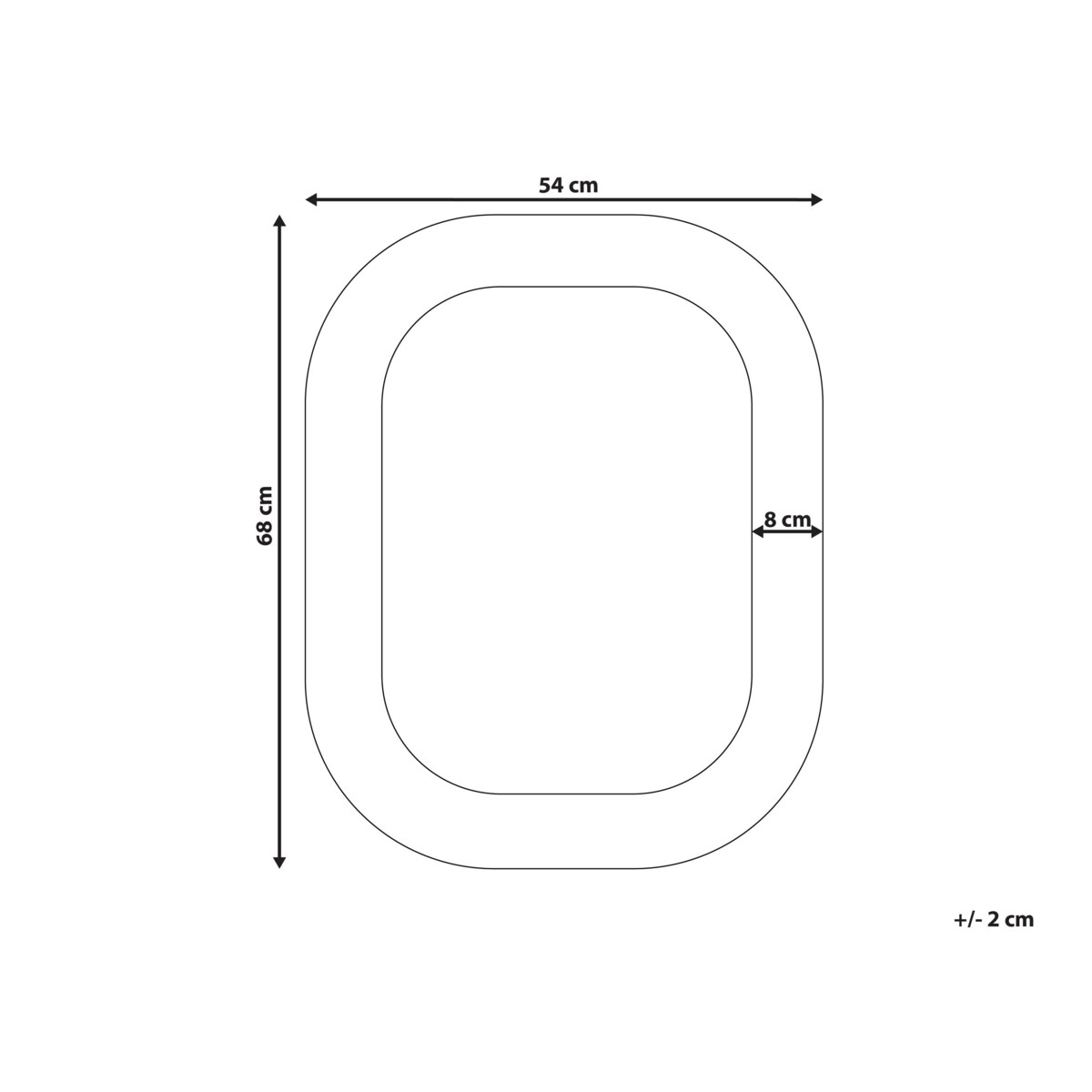 Lustro ścienne 68 x 54 cm złote SANKOSZ