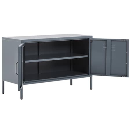 Szafka dwudrzwiowa metalowa szara URIA