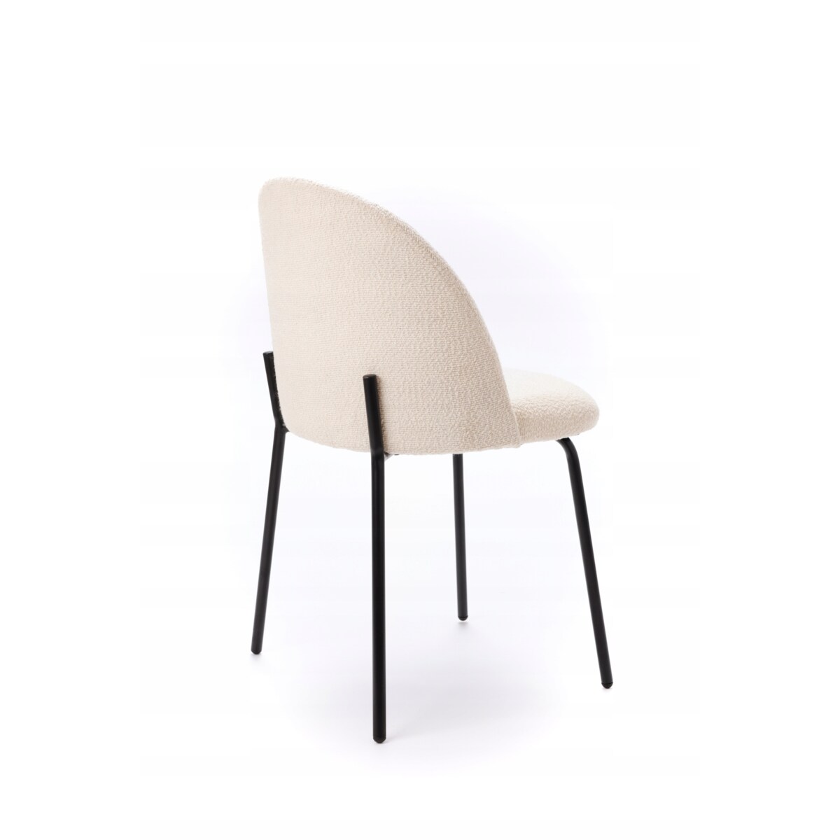 ZESTAW 4 SZTUK Krzesła TESSAR Biało-Czarne Tapicerowane DO SALONY JADALNI