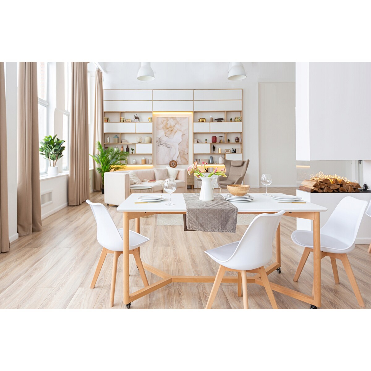 Krzesło skandynawskie OSLO białe wygodne