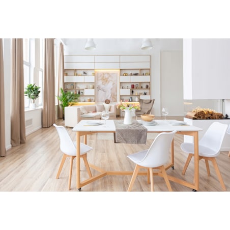 Krzesło skandynawskie OSLO białe wygodne