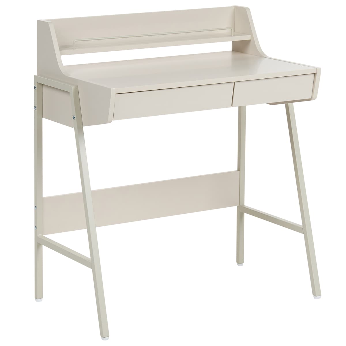 Biurko z nadstawką BROXTON 77 cm 46 cm Jasnobeżowy