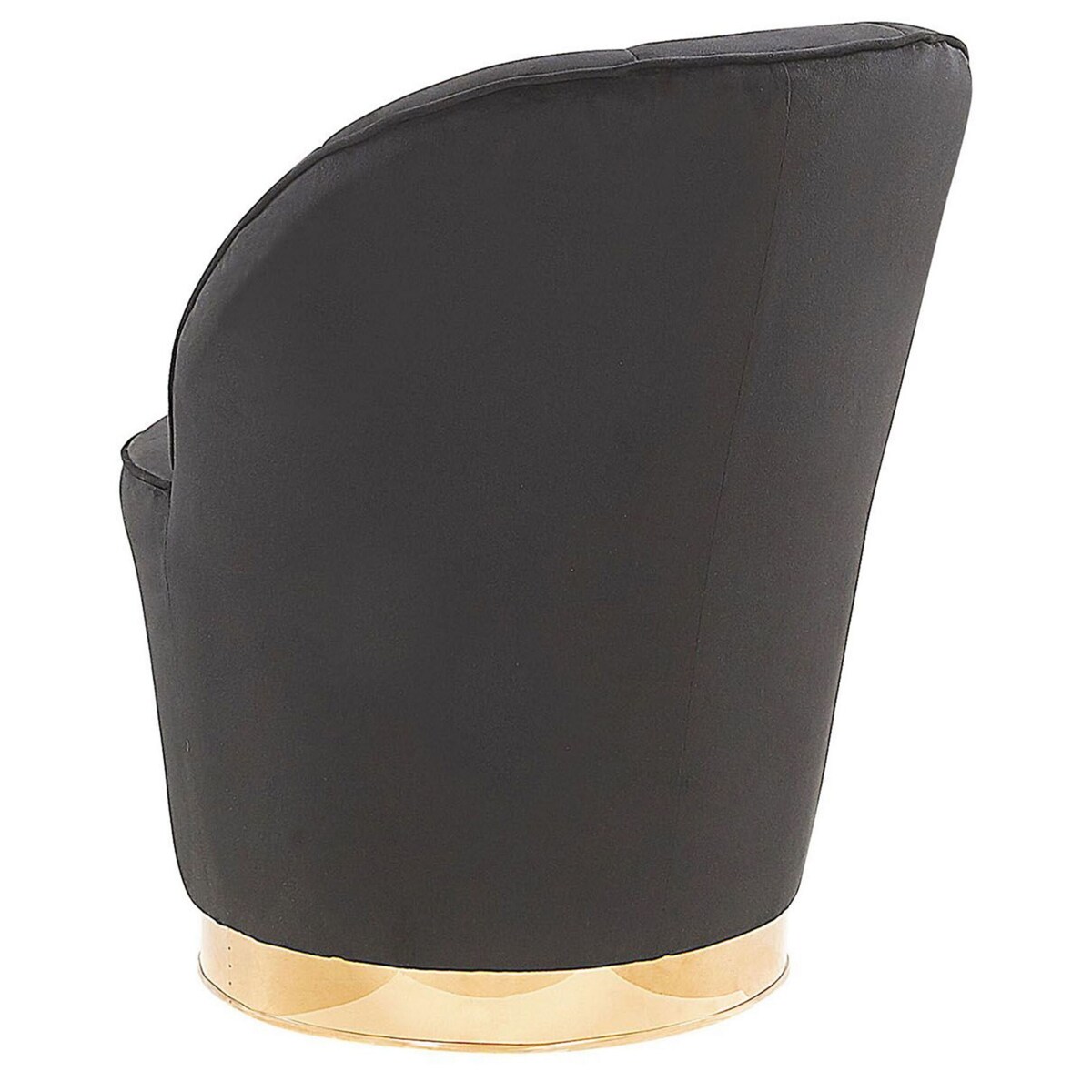 Fotel welurowy czarny ALBY