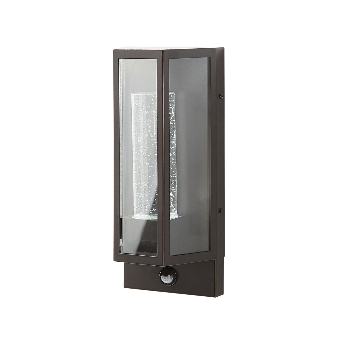 Lampa ścienna zewnętrzna LED z czujnikiem ruchu brązowa FRUID