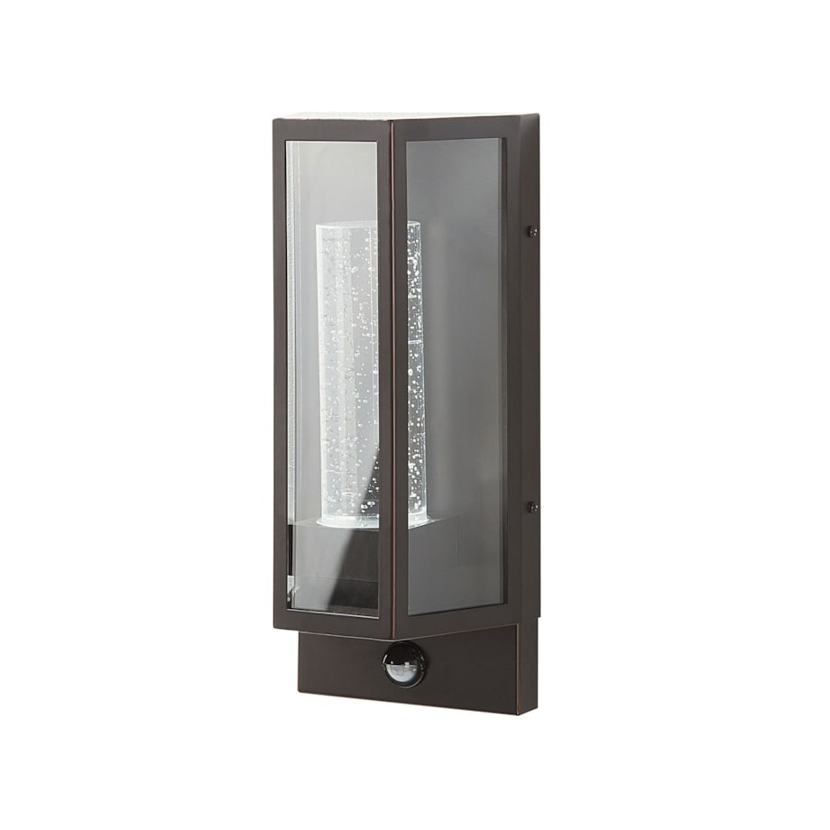 Lampa ścienna zewnętrzna LED z czujnikiem ruchu brązowa FRUID