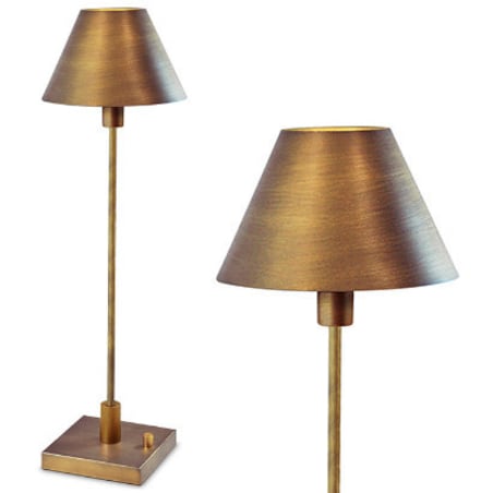 Stołowa LAMPA stojąca GRENA nocna LAMPKA metalowa retro mosiądz
