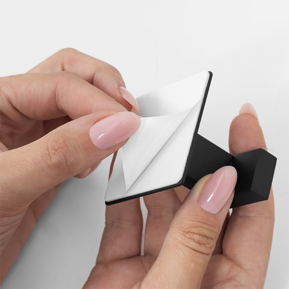 Wieszaki ścienne samoprzylepne czarne zestaw 4 szt. komplet