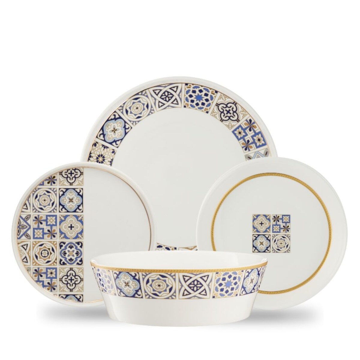 VILLA ITALIA Serwis obiadowy porcelanowy na 6 osób AZULEA