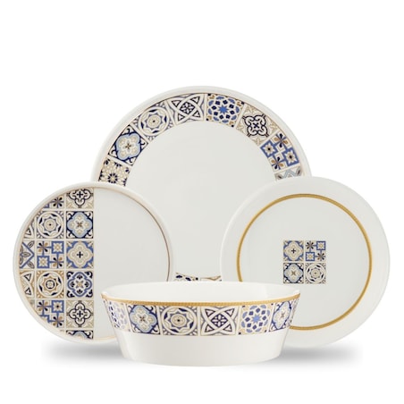 VILLA ITALIA Serwis obiadowy porcelanowy na 6 osób AZULEA