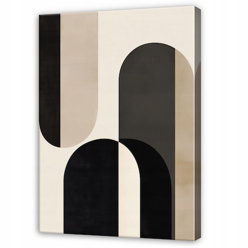 Obraz Na Płótnie Do Sypialni Salonu Abstrakcja Boho Beżowy Abstrakcja 40x60