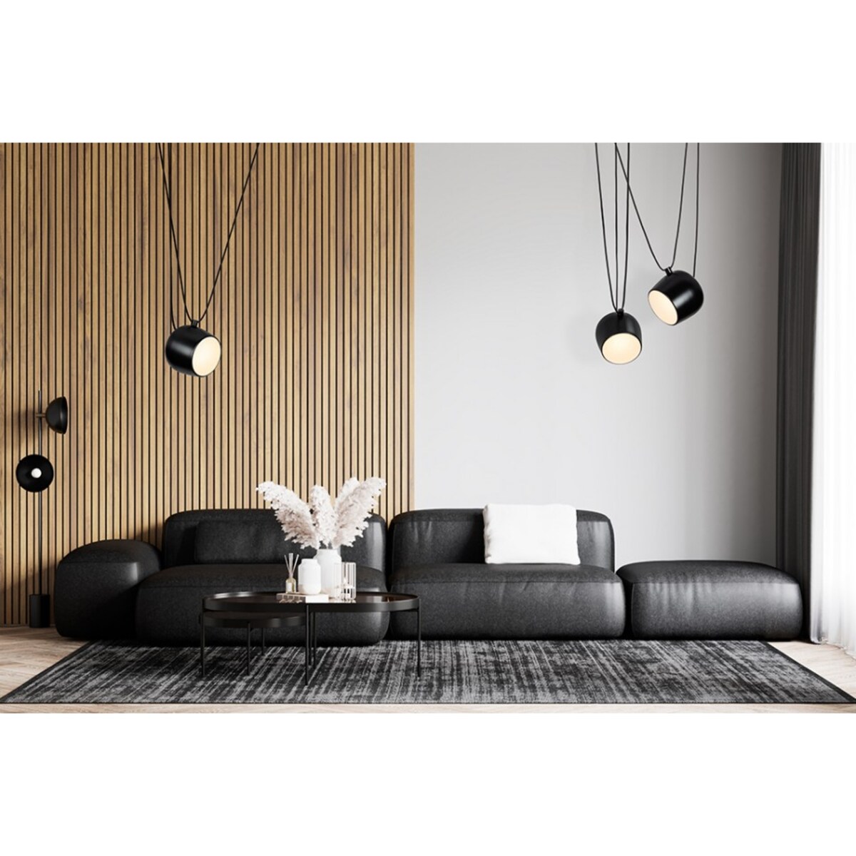 Wisząca lampa pająk EYE zwis LED 7,5W 3000K czarny nad stół