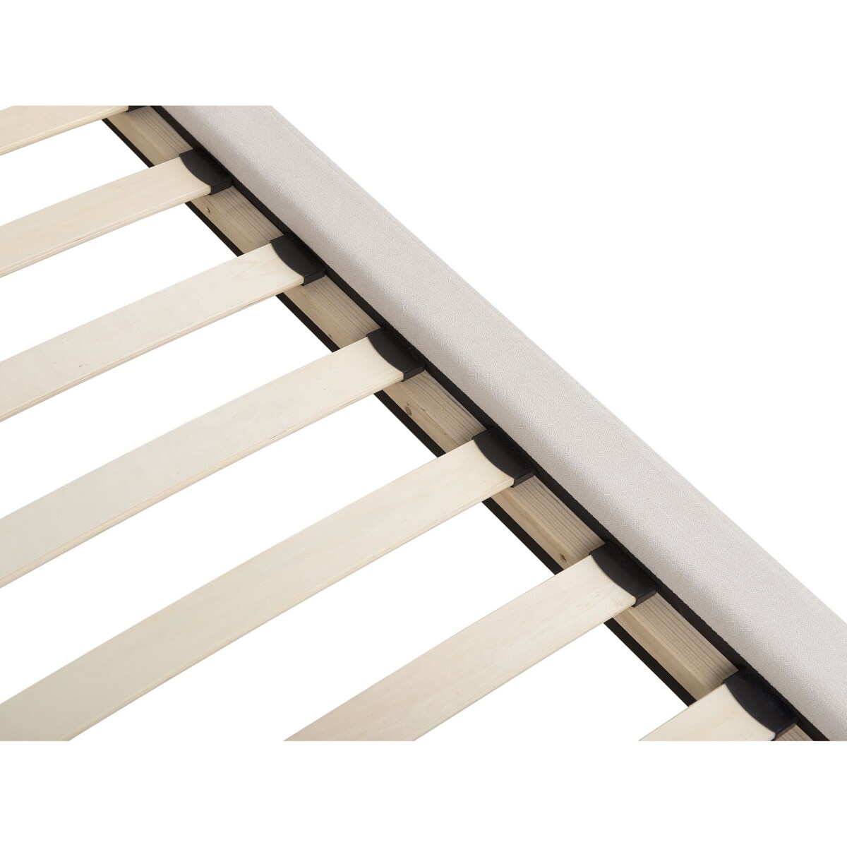 Łóżko tapicerowane 140 x 200 cm beżowe MELLE