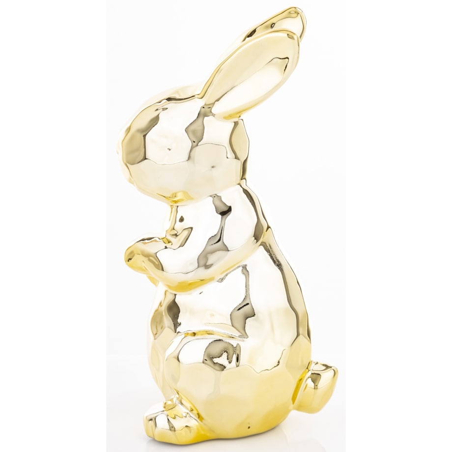 Dekoracja - złota figurka królika 14,5x6x7 cm CONIGLIO DORATO - II