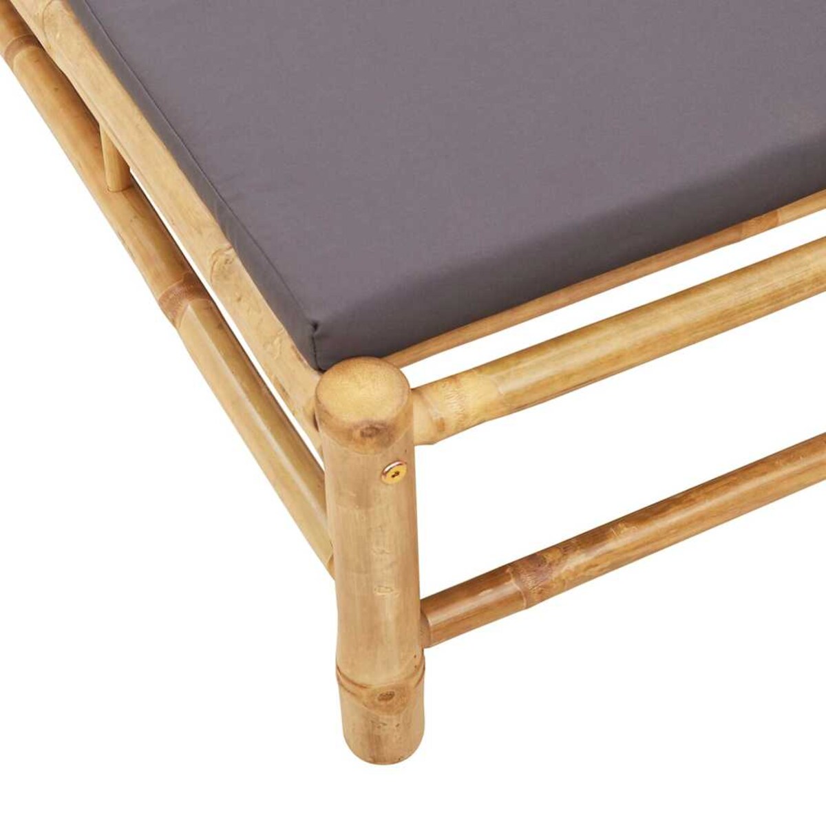 vidaXL Leżak z poduszkami, 55x199x30 cm, bambus