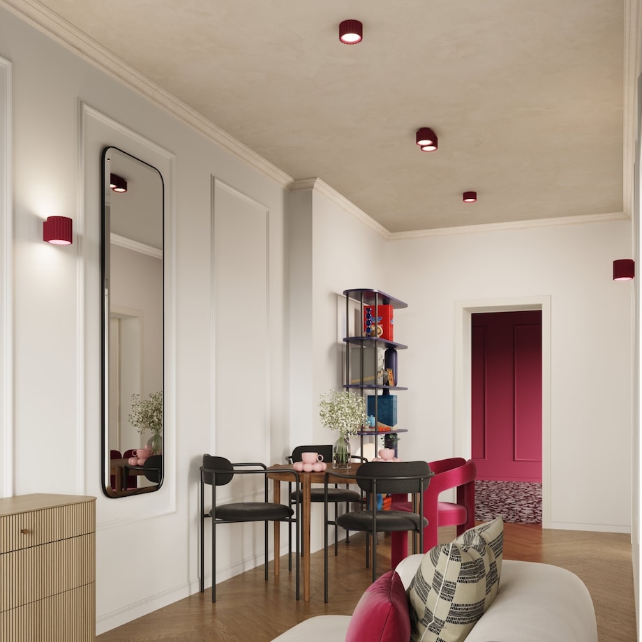 Plafon AURA 1 burgund Gx53