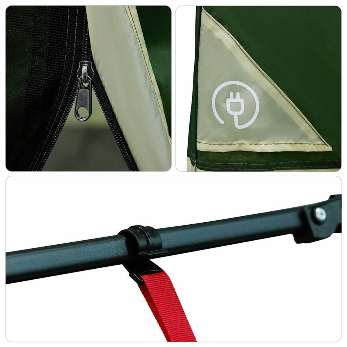 vidaXL Siatkowy namiot wewnętrzny Zielony 290 x 288 cm