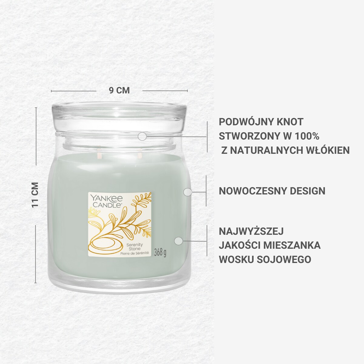 Yankee Candle świeca średnia SERENITY STONE