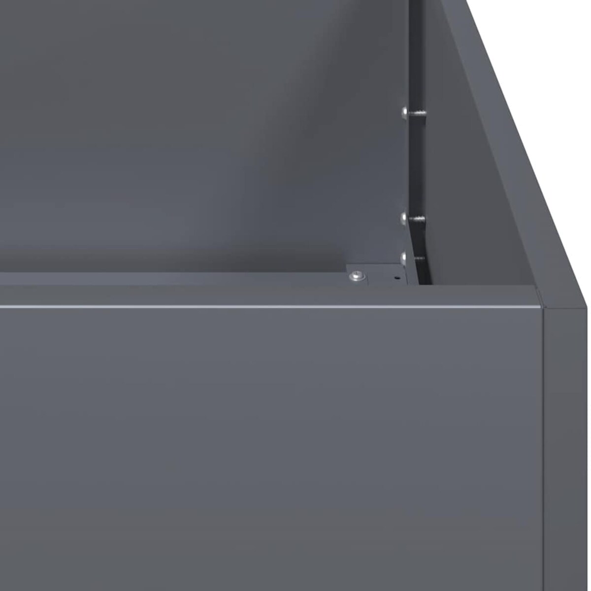 vidaXL Doniczka Antracyt 80x80x40 cm Stal walcowana na zimno