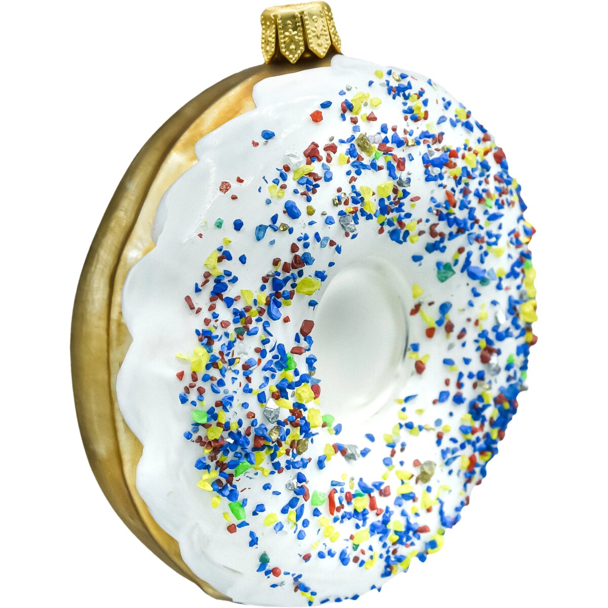 Bombka choinkowa: Donut z białym lukrem