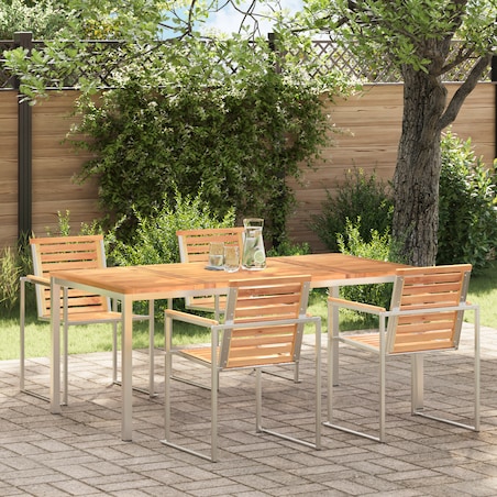 vidaXL Stół na zewnątrz 180x90x75 cm z litego drewna tekowego