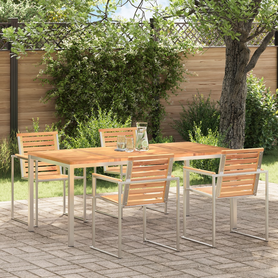 vidaXL Stół na zewnątrz 180x90x75 cm z litego drewna tekowego