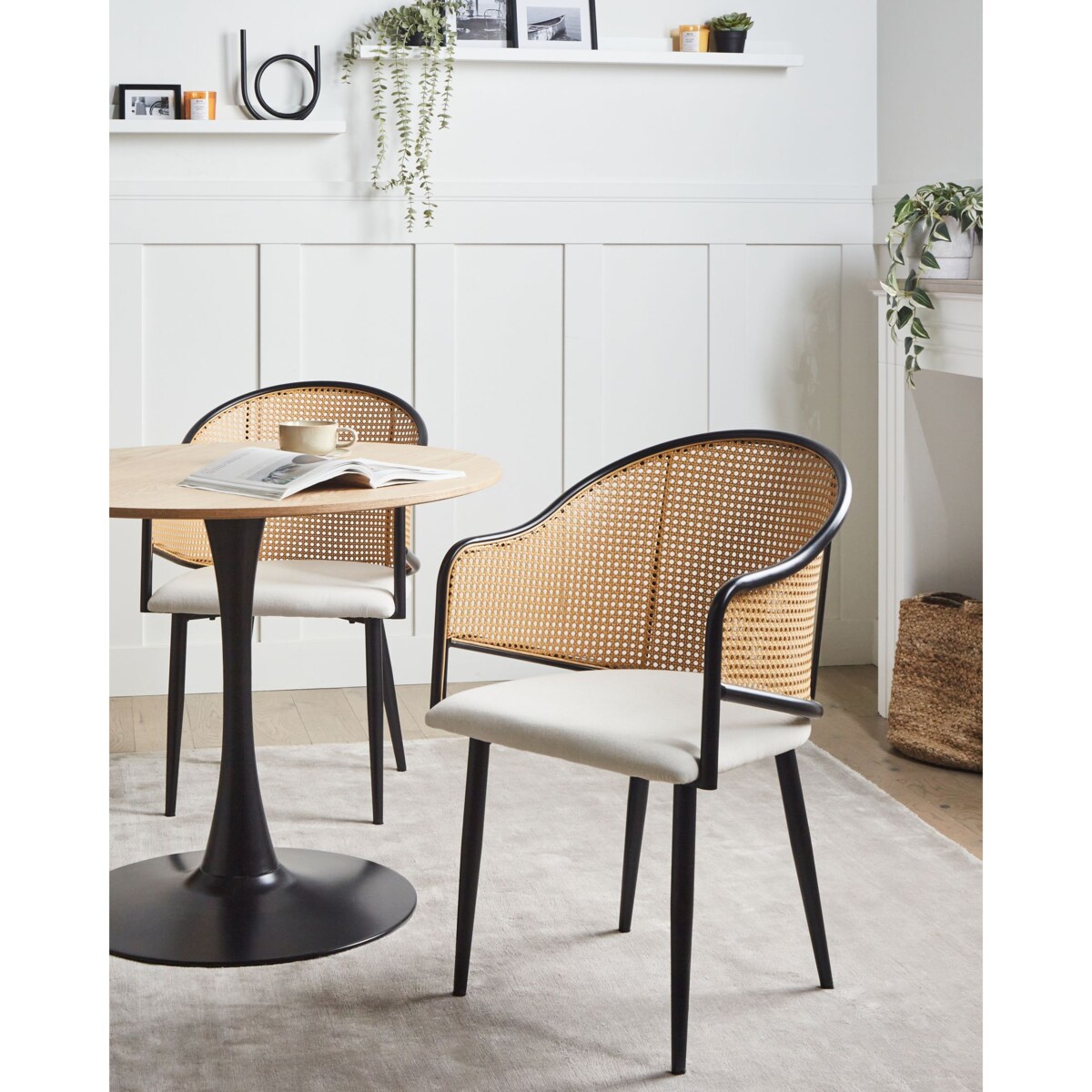 Zestaw 2 krzeseł do jadalni WEIMAR Metal Czarny