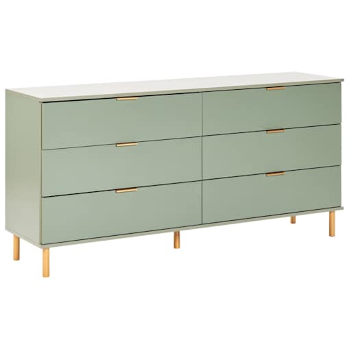 Komoda 6 szuflad WALPOLE Zielony