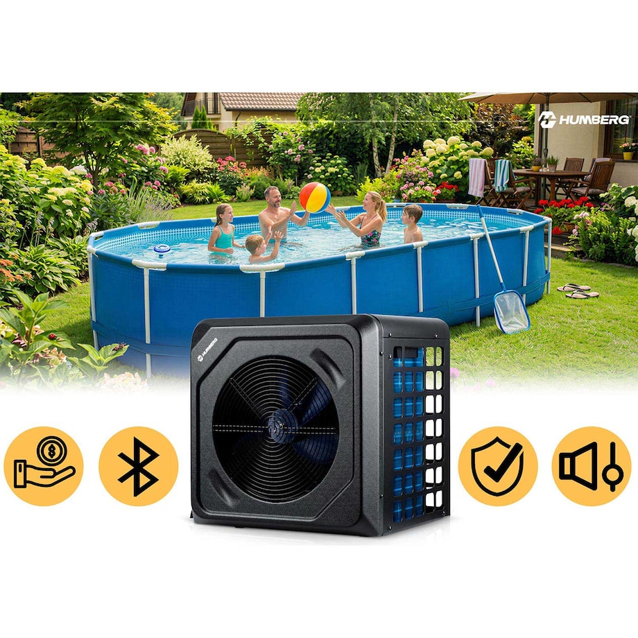 Pompa ciepła Humberg HM-910 do basenu podgrzewacz wody 5 kW oszczędny Eko