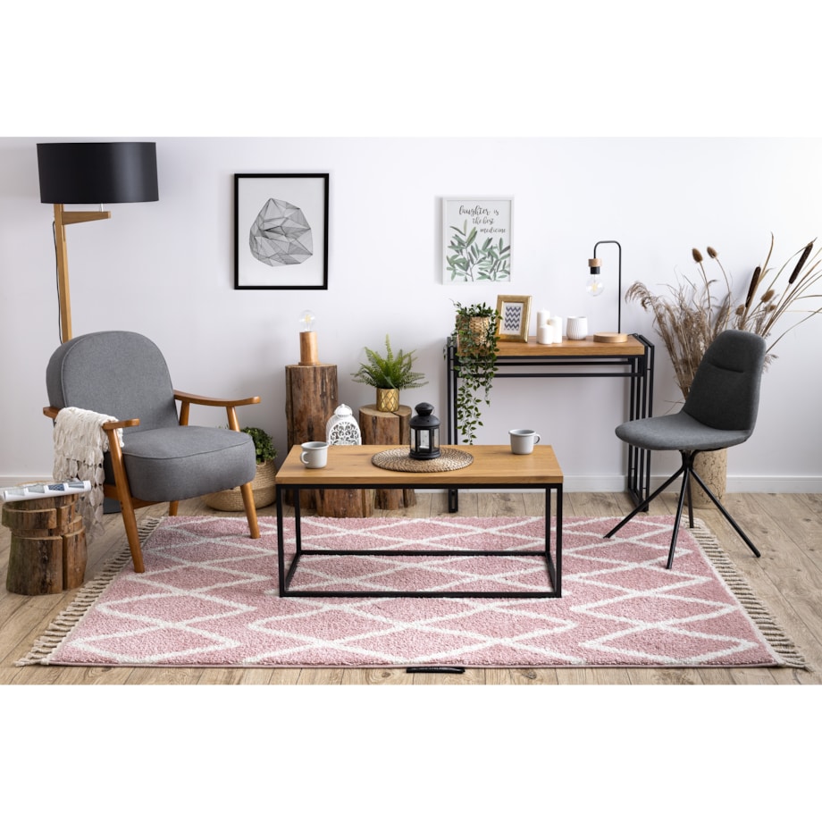 Dywan BERBER BENI różowy Frędzle 180x270 cm