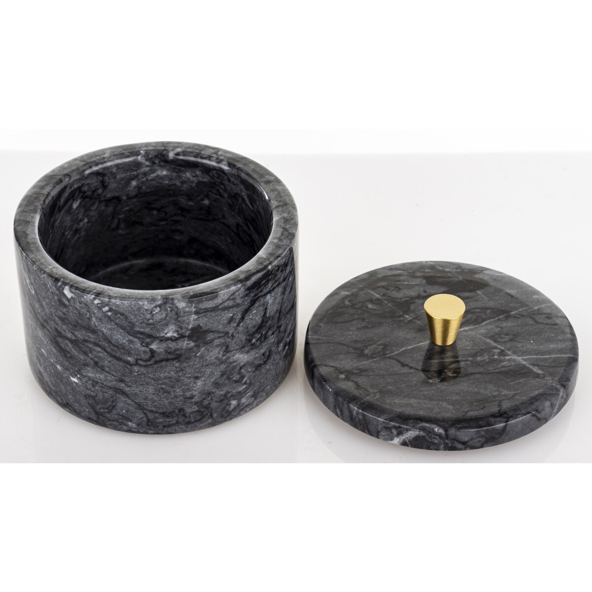 Okrągły pojemnik dekoracyjny 8,5x10x10 cm RAFI czarny