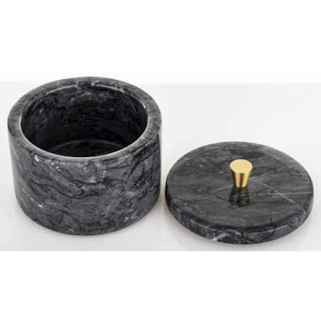 Okrągły pojemnik dekoracyjny 8,5x10x10 cm RAFI czarny