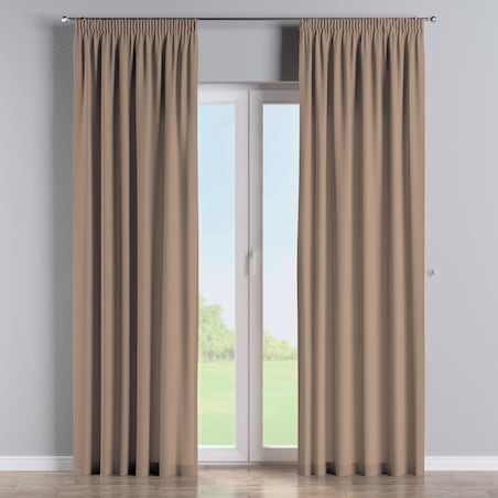 Zasłona na taśmie marszczącej 1 szt. 130x245 mocca