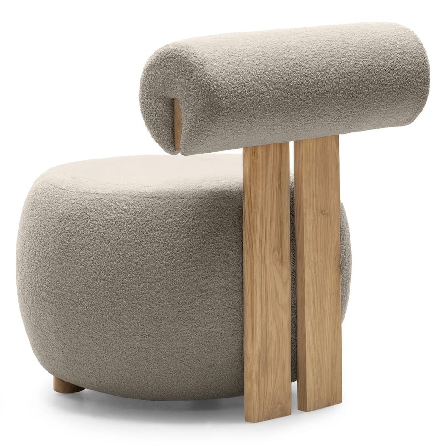 Fotel tapicerowany HANNI - IV brązowoszary 70x63x71 cm