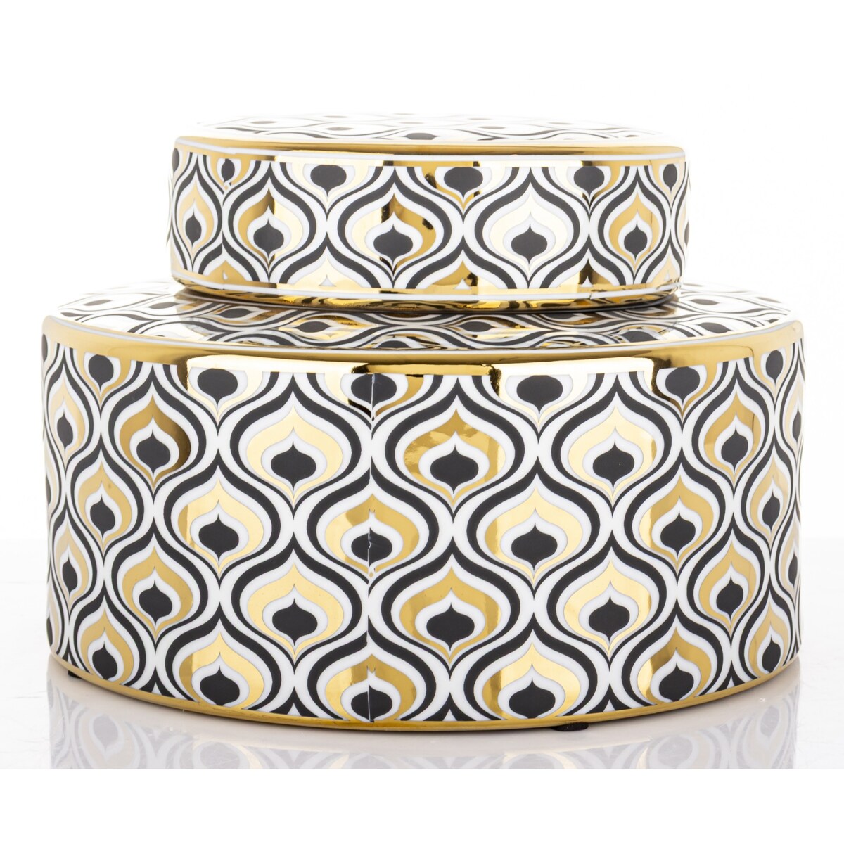 Pojemnik ceramiczny o ciekawym wzorze 16x23x23 cm