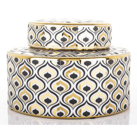 Pojemnik ceramiczny o ciekawym wzorze 16x23x23 cm