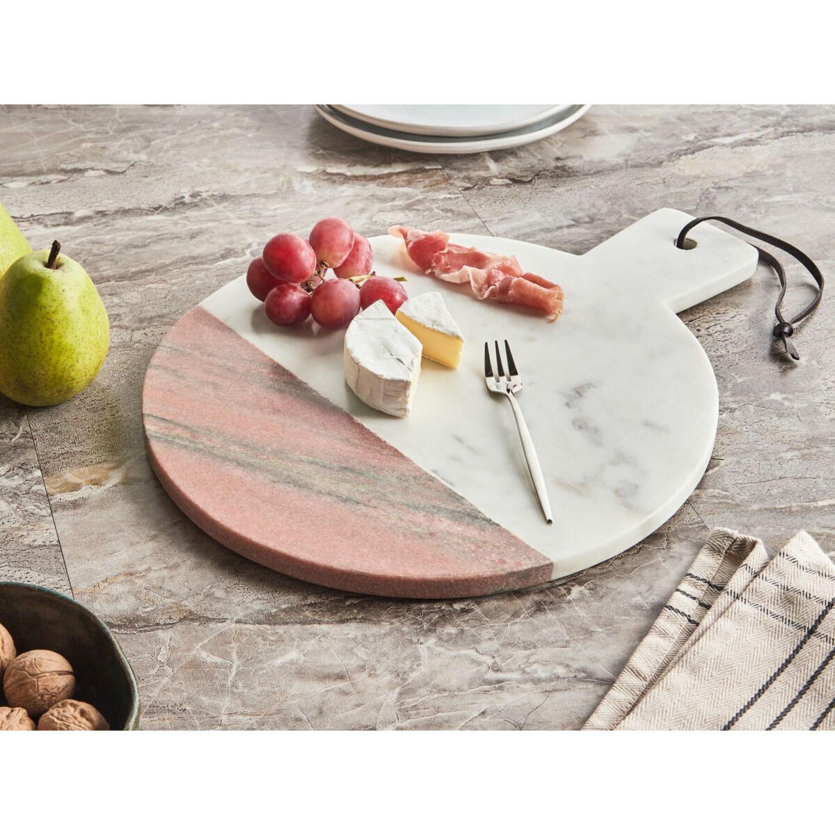 Deska do serwowania marmurowa biała ACHARNES