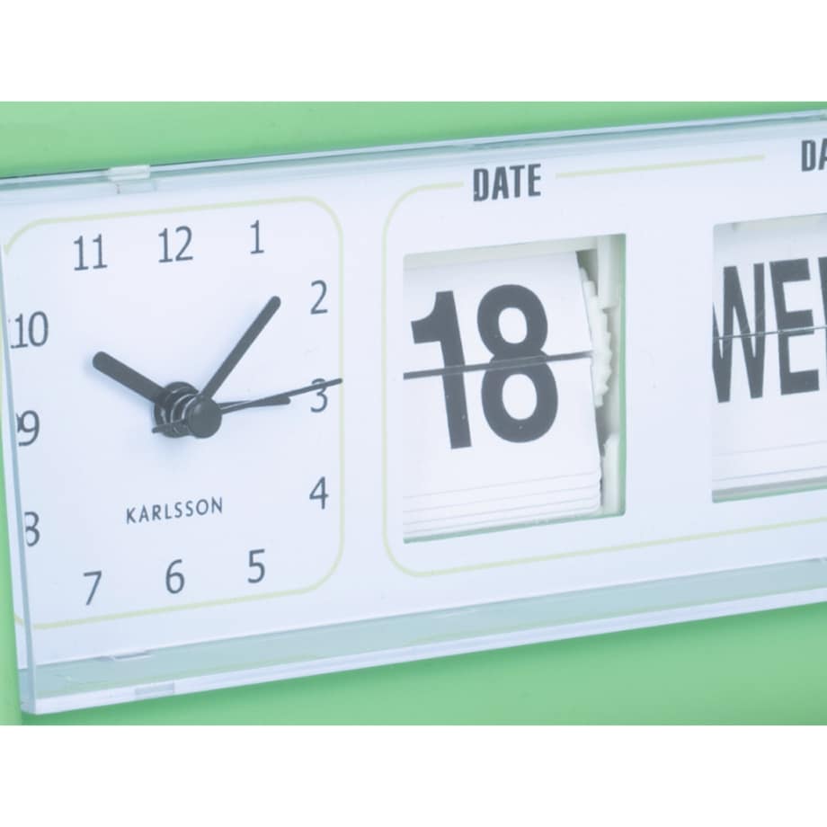 Budzik retro FLIP z datą