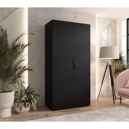 Szafa uchylna Sandi 1 100 wys 202 cm Czarny + u Czarny