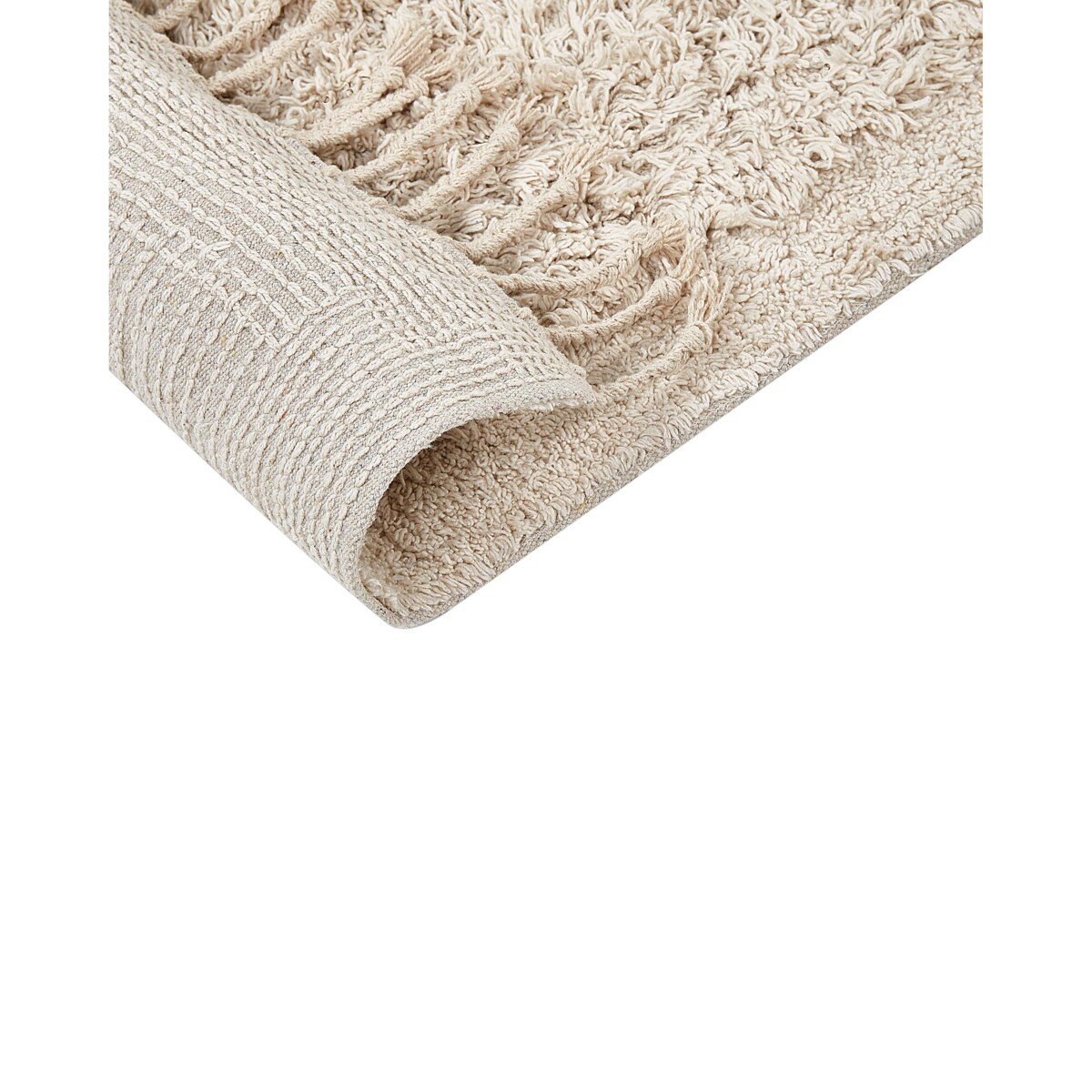 Dywanik łazienkowy bawełniany 50 x 80 cm beżowy OLTAN