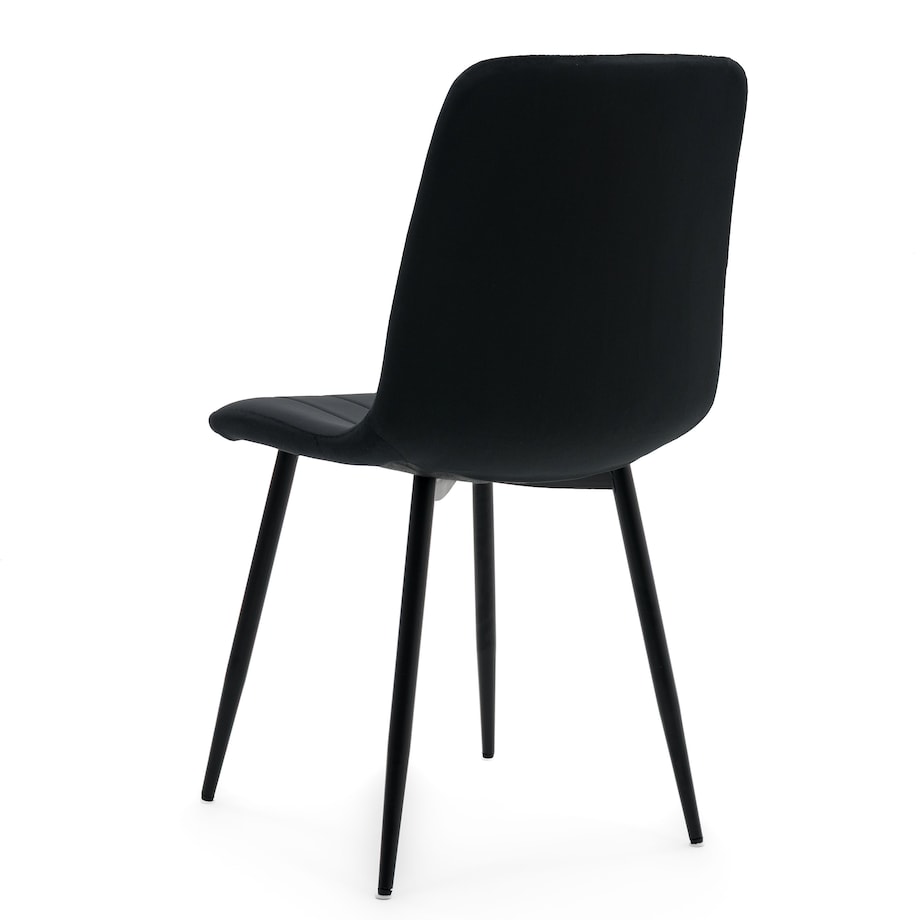 Krzesło tapicerowane do salonu jadalni GELA czarny welur
