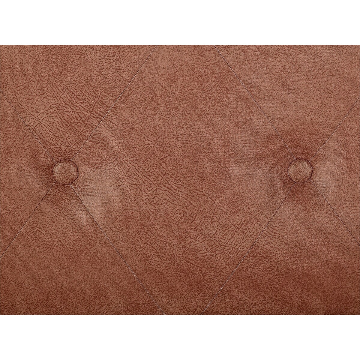 Stołek ze schowkiem ekoskóra brązowy MALLARD