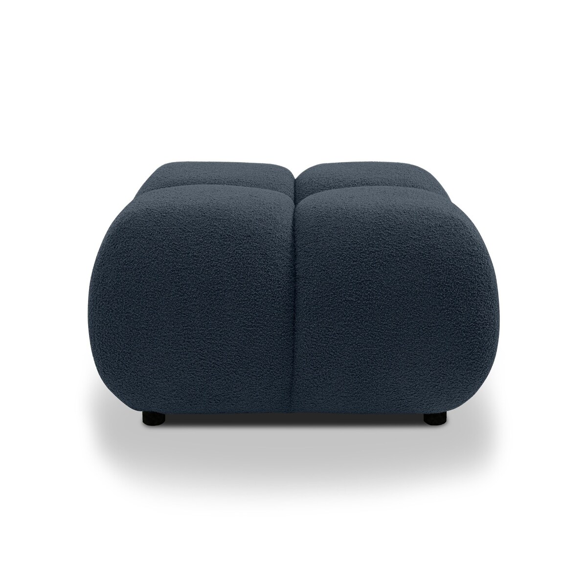 Pufa poczwórna PALIA - VII bouclé 43,5x72x72 granatowa