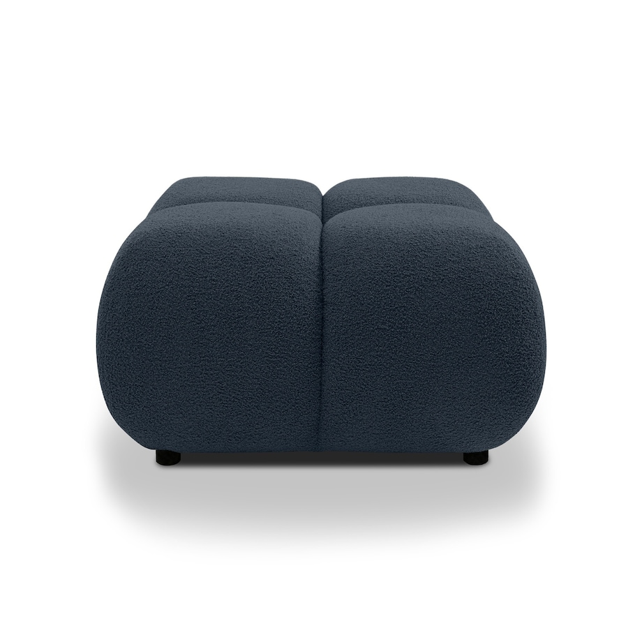 Pufa poczwórna PALIA - VII bouclé 43,5x72x72 granatowa