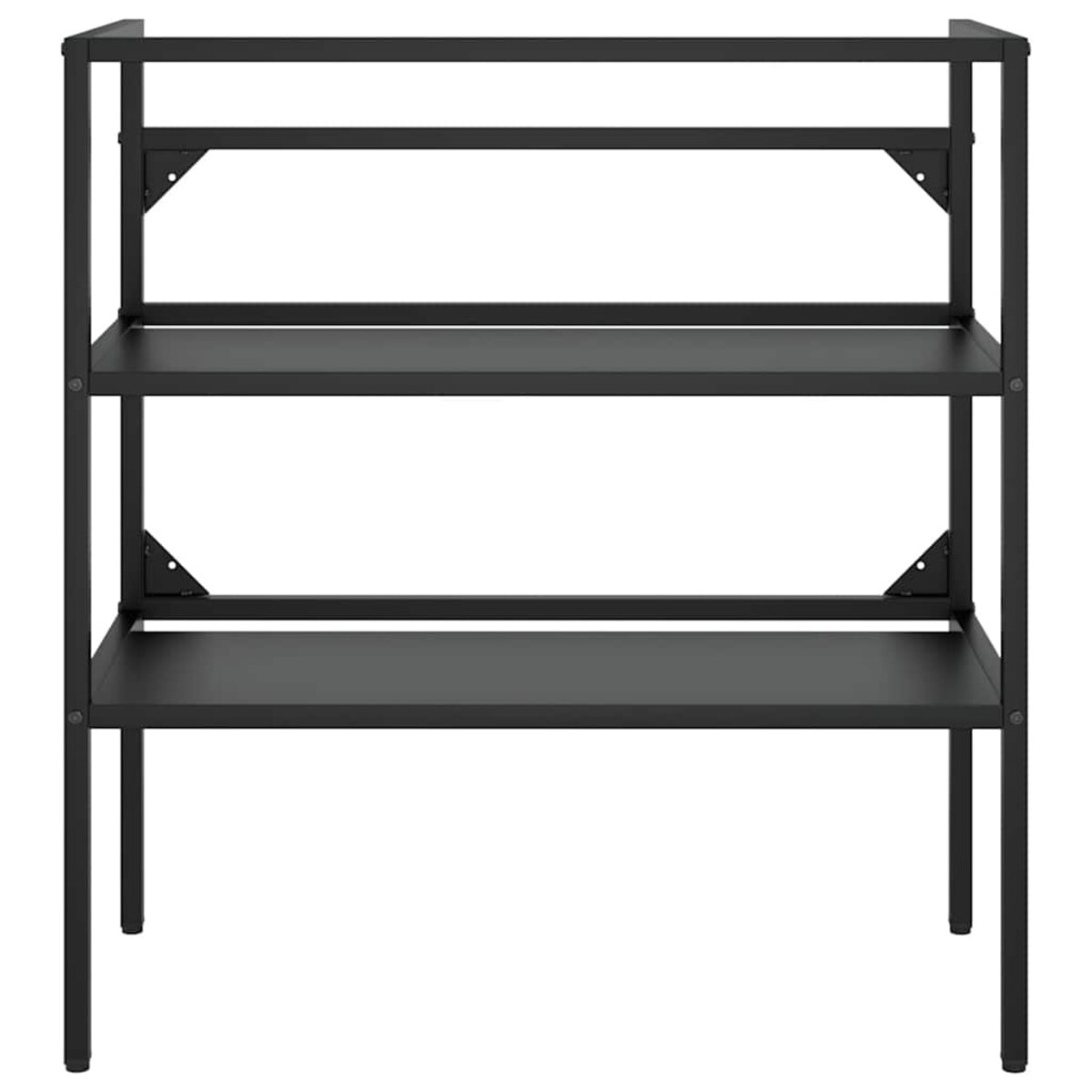 vidaXL Stelaż pod umywalkę, czarny, 79x38x83 cm, żelazny