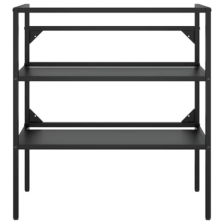 vidaXL Stelaż pod umywalkę, czarny, 79x38x83 cm, żelazny